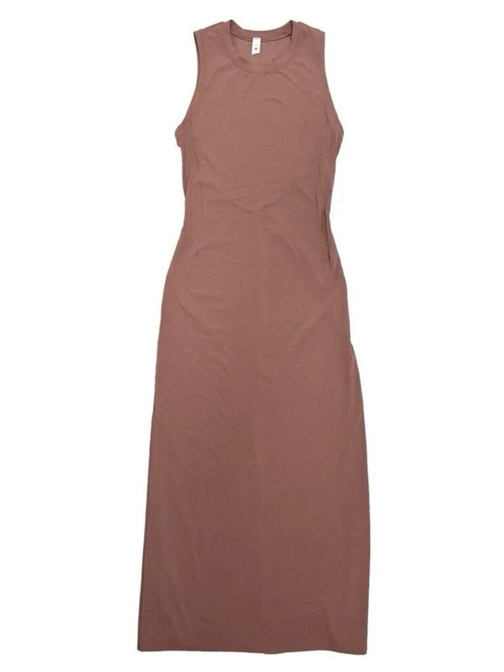Lululemon All Aligned Midi Dress Spiced Chai Slim Fit Soft Athletic Nulu Size 2